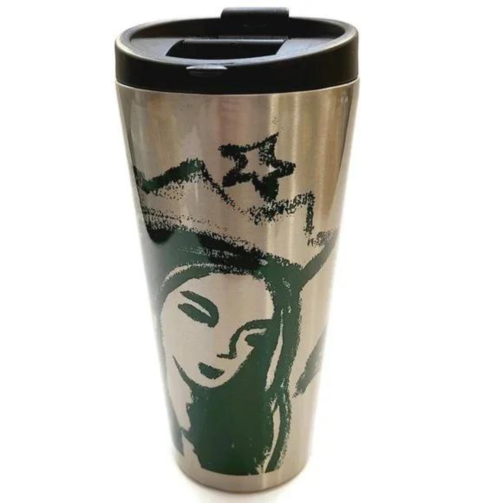 Starbucks Special Edition Green Siren Mermaid 2014 Tumbler Stainless Steel 16 oz
